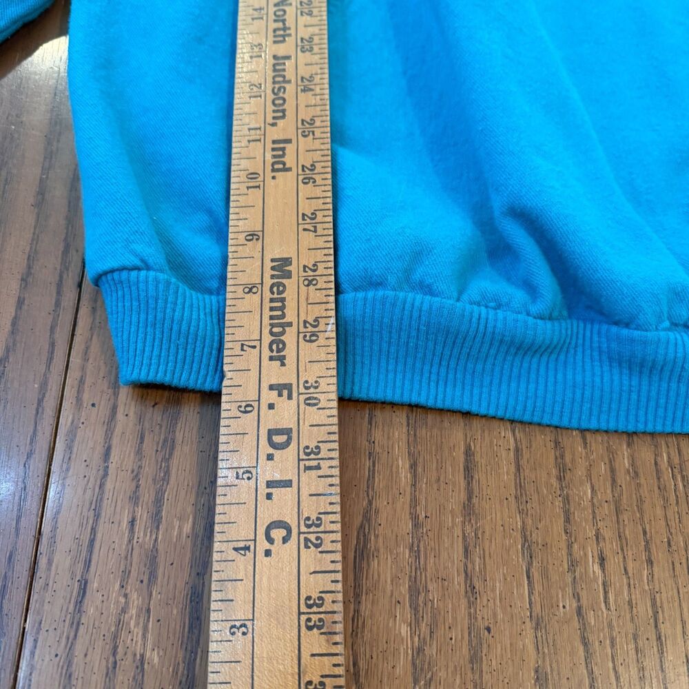 Vintage Crazy Shirts Hawaii San Diego Hoodie Teal Embroidered USA Made 90s XL - Picture 7 of 8